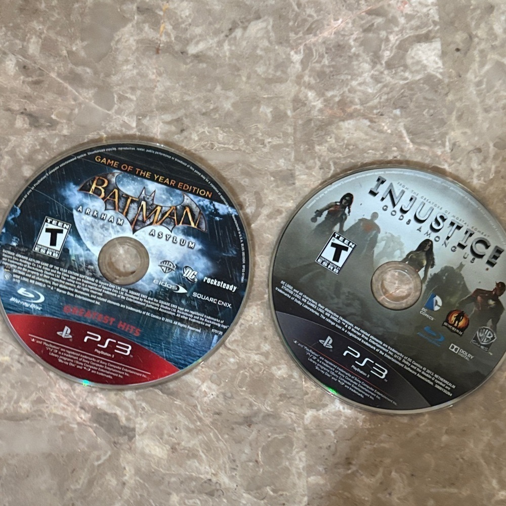 Batman: Arkham Asylum & Injustice: Gods Among Us for PS3 - Black Discs